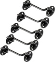 5Pack 4” Privacy Hook and Eye Latch Easy Lock for Sliding Barn Door, Wooden Fences, Window, Black (5)