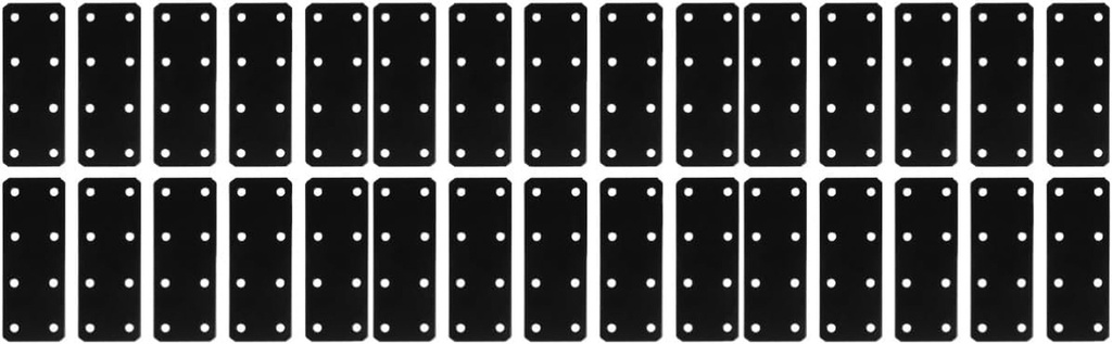 Gatuida 30 Pcs Iron Sheets Flat Square Stand Metal Bracket L Brackets Heavy Duty Dresser Mirror Brackets Black Mending Plates Repair Fixing Bracket Right Angle Support Bracket