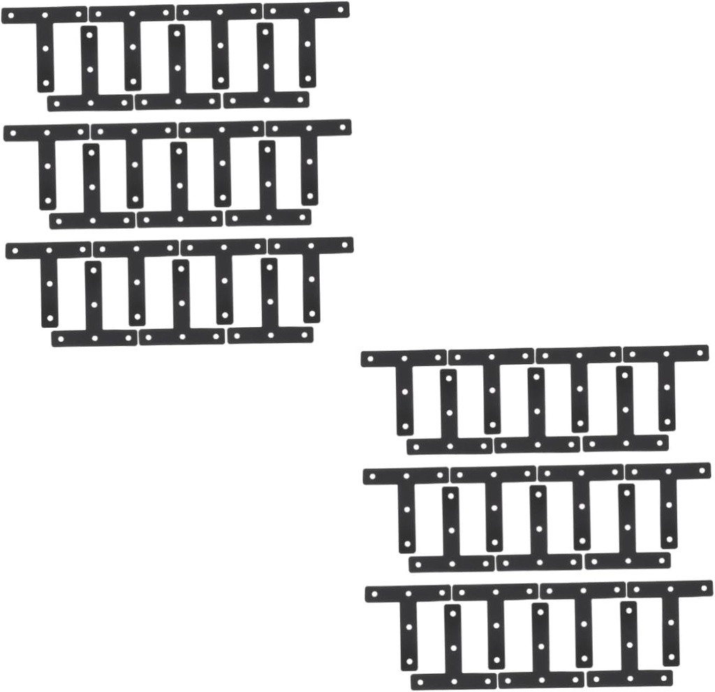 40 Pcs T-Pattern Patch Brace Brackets for Wood Brackets for Braces Metal Brackets for Wood T Shape Mending Plate Home Furniture Corner Brackets Shelf Support Flat Brackets T Braces