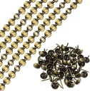 Uxcell 10Pcs Upholstery Tacks Strips, 1Meter Glossy Decorative Nail Trims for Sofa Headboard Chair Furniture with Upholstery Nails (11Mm Bronze)