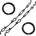 2 Sets Alloy Steel Supporting Durable Anti-Sag Gate Cable Kits for for Outdoor Wooden Fence Gate Door Support