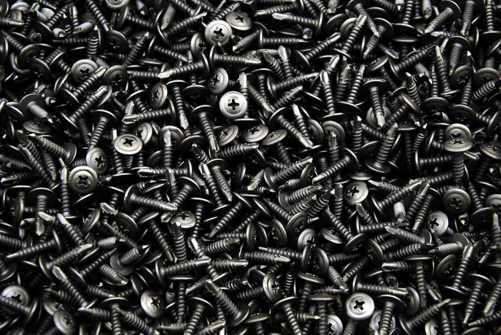 (10,000) Phillips Plain Black Mod Truss Head 8 X 3/4 Self-Drilling Tek Screws