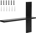 1 Pack Free Hanging T Shelf Bracket, Solid Heavy Duty Steel T Shelf Bracket with Screws, Floating Shelf Brackets, Granite Countertop Support Brackets,Powder Coated, DIY Projects (16 Inch)