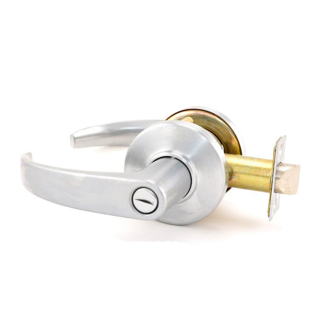 Stanley Best 9K30L14CS3626 Keyless Convex C Rose Curved Return Heavy Duty Lever Lock, Privacy, Satin Chrome, 3.5" X 5.375" X 2.75"