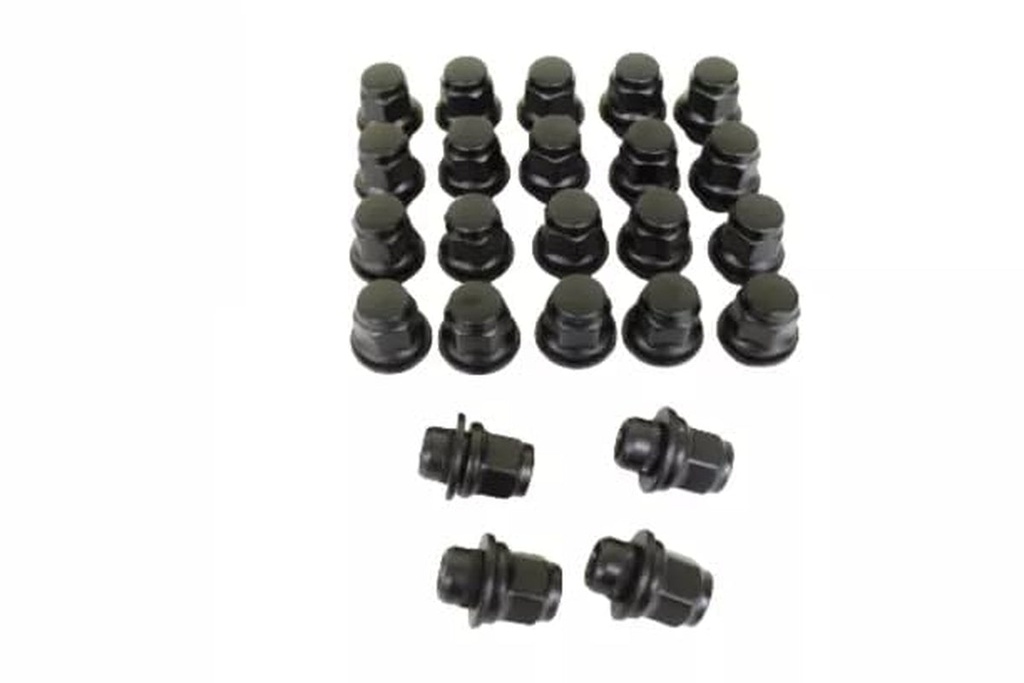 24 PCS Black 12X1.5 Wheel Lug Nuts Mag Seat Washer for Lexus Scion Toyota Camry