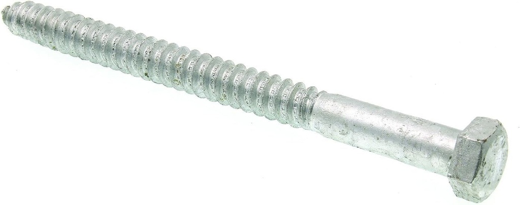 Prime-Line 9057548 Hex Lag Screws, 5/8 In. X 8 In, A307 Grade a Hot Dip Galvanized Steel (10 Pack), Zinc