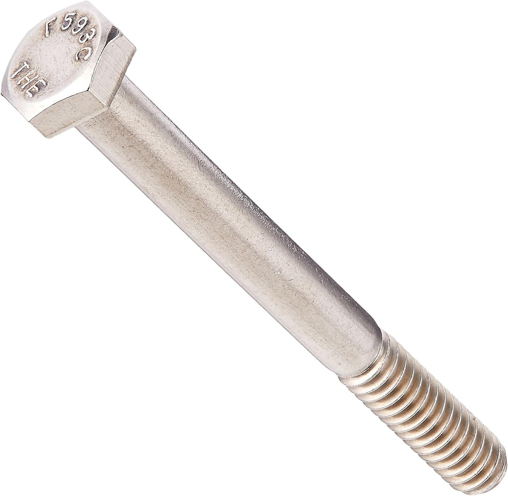 831522 1/4-20 X 2-1/2-Inch Stainless Steel Hex Cap Screw, 50-Pack, 2.5 Inches, No Color