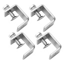4Pcs C-Clamps Heavy Duty Stainless Steel , Small Metal Clamps with Screws, Wide Jaw Opening Tiger Clamp for Woodworking , Clamps for Crafts