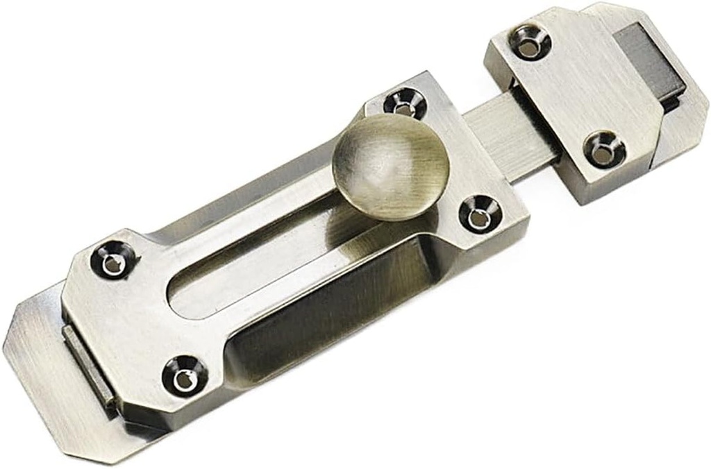 Crapyt Door Latch Lock Sliding Door Latch 5.59"×1.46"×0.43" Latch Locks for inside Doors for Doors and Windows, Garages, Gardens Bronze Door Latch