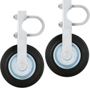 Heavy Duty 6" Gate Wheel Kit, Gate Caster Kit with 1-5/8" Thru 2" Gate Frames, Support Prevents Dragging on Chain Link Fence, for Metal Swing and Smooth Gates (2PCS)