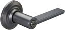 Yale Valdosta round Lever Privacy (Bed/Bath), Suede Black