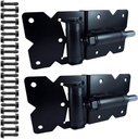 Vinyl Gate Hinges Black - for Vinyl, PVC or Plastic Fencing. Vinyl Fence Gate Hinges W/Mounting Hardware