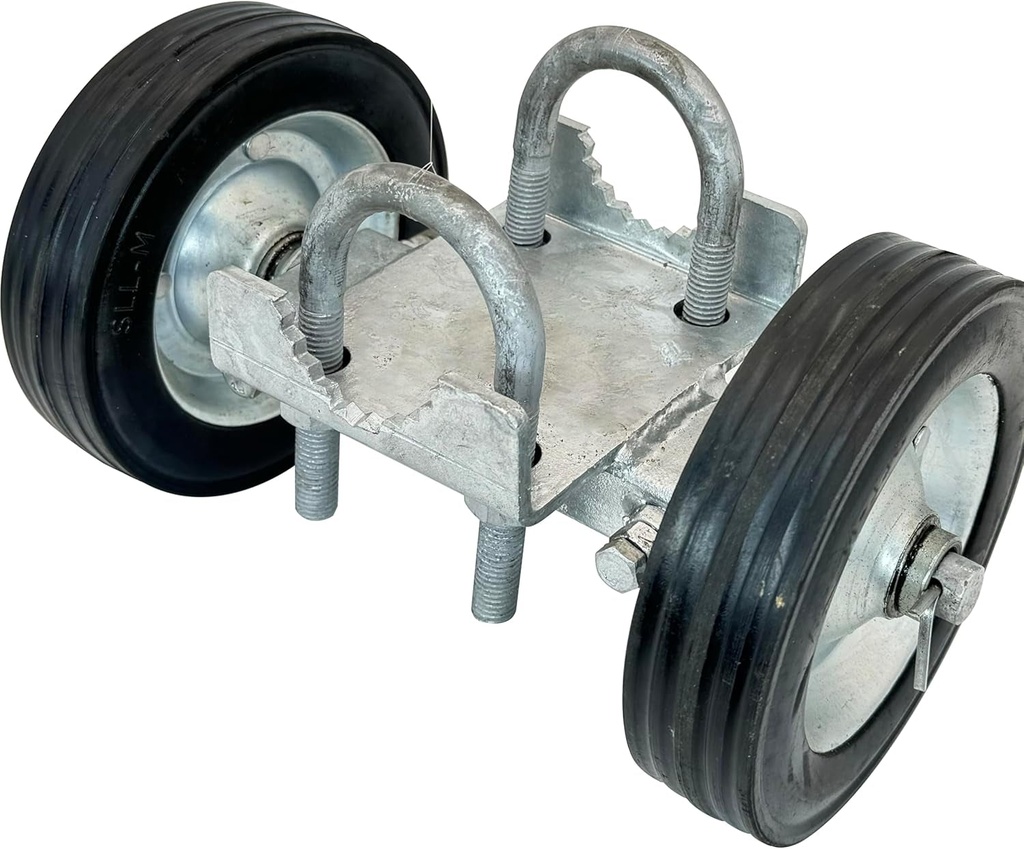 Rolling Gate Wheel, 6" Heavy-Duty Steel Rolling Gate, Gate Wheels for Metal Tube Gate, Supporting Gates with 1-3/8" Thru 2" Gate Frames