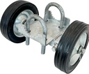 Rolling Gate Wheel, 6" Heavy-Duty Steel Rolling Gate, Gate Wheels for Metal Tube Gate, Supporting Gates with 1-3/8" Thru 2" Gate Frames