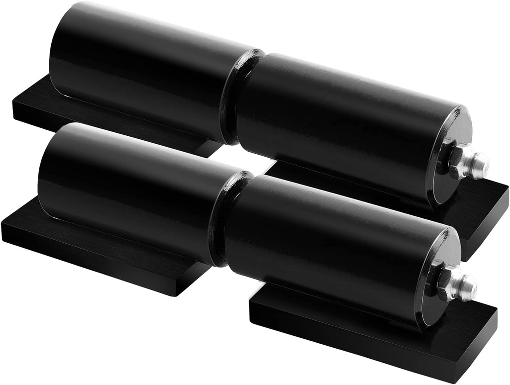 Heavy Duty Gate Hinges 7 Inches - 2 Pack Barrel Style Steel Door Hinges 900 Lbs Capacity for Swing Gates, Trailer Ramp Gate - Weld on Install
