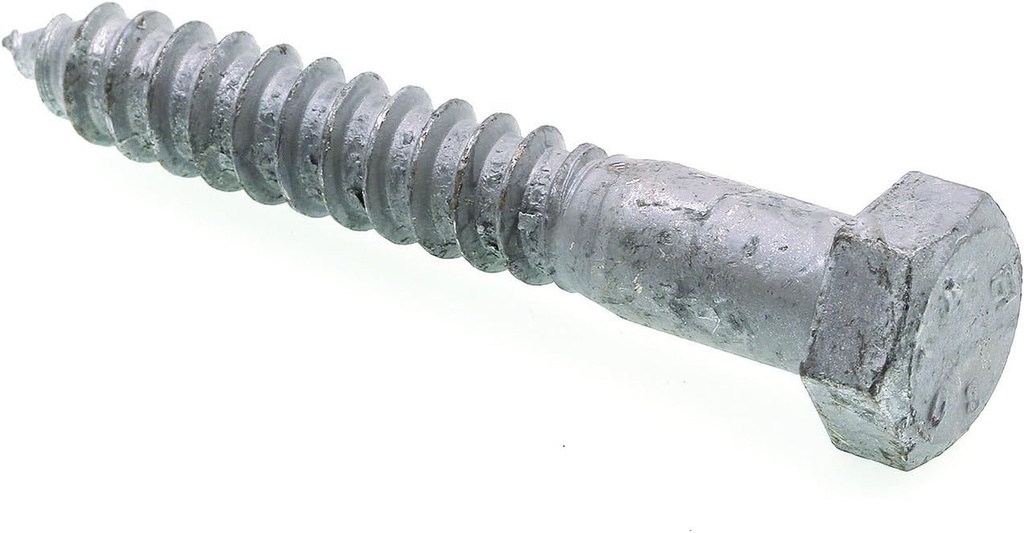 Prime-Line 9057453 Hex Lag Screws, 5/8 In. X 4 In., A307 Grade a Hot Dip Galvanized Steel (10 Pack)