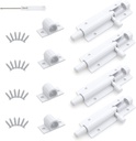2 Inch White Slide Barrel Bolt Latch, Aluminum Alloy Slide Door Latch Lock, Heavy Duty Gate Sliding Bolt Latch Lock for Home Yard Garden Door Security, with Screws, 4Pcs