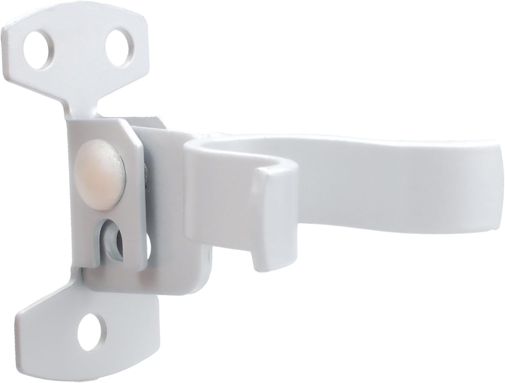 Flat Back Chain Link Gate Latch, 1-3/8" Fork, Black, with Screws and Bolts (Galvanized) 2 Packs