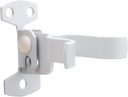 Flat Back Chain Link Gate Latch, 1-3/8" Fork, Black, with Screws and Bolts (Galvanized) 2 Packs