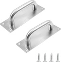2 Pcs Door Handle Pull, Stainless Steel Gate Door Handle, Commercial Door Handle Plate for Mark Restaurant Bar Business Place, 7.9" X 2.56"
