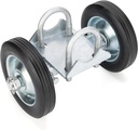 6" Rolling Gate Wheel Carrier Heavy Duty for Driveway Chain Link Fence, Gate Supporter Wheel Caster for Metal Tube Gates, Gate Helper Wheel for Swing Sliding Gate, 600Lb Capacity
