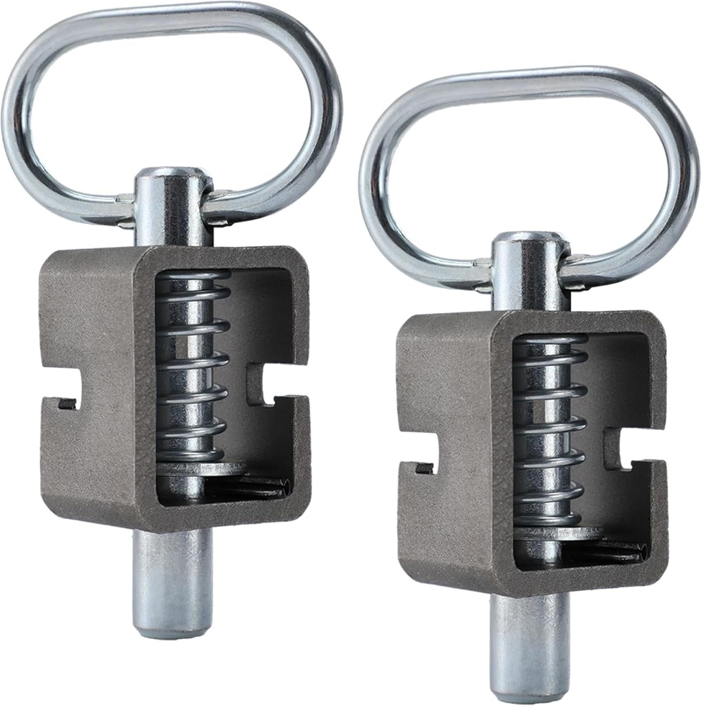 Weld-On Spring Latch Lock, Heavy Duty Spring Loaded Latch Assembly Universal for Utility Trailer Gate Spring Latch, Pack of 2