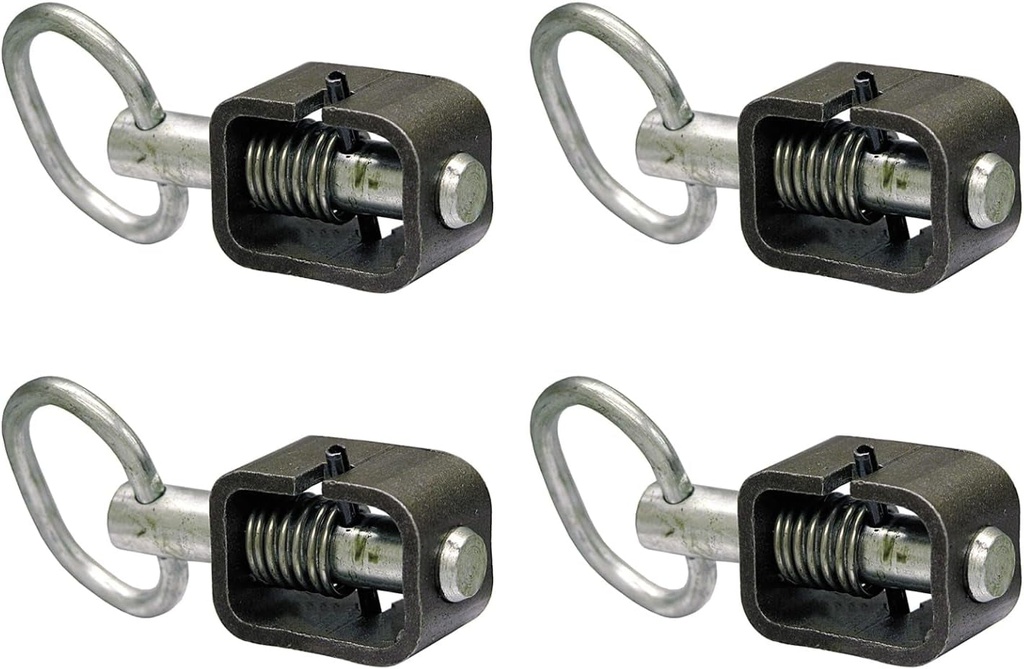 Buyers Products B2598H Weld-On 5/8" Spring Latch Assembly with Plain Tube, Spring Loaded Bolt, 4.68" X 2.53", Heat Treated Pin, Utility Gate Latch , Black