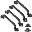 OVOV 4 Pack Barn Door Pull Handle Hardware for Wooden Garden Gate Shed Cabinet Door (4Pcs 4Inch)
