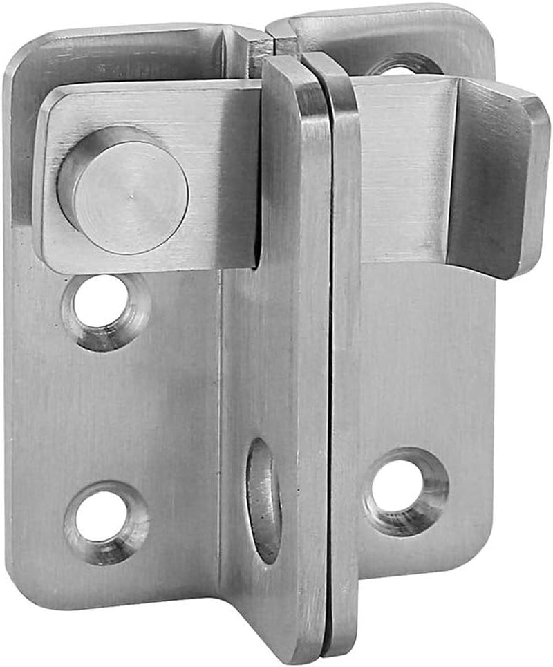 JQK Flip Latch, (Extra Thick 3Mm) Stainless Steel Heavy Duty Gate Latcher Door Latch with Safety Packlock Hole, Brushed Finish, DL150-BN