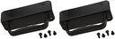 ADVANTAGE INDUSTRIES Nylon Gate Handle - Sturdy Design - Two-Sided Attachment - Extra Knuckle Room - Excellent Grip - Black - 2-Pack Gate Handles for Outdoor Fence