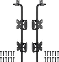 Heavy Duty 18 Inch Cane Bolt Gate Drop Rod Gate Stopper Hardware, Wooden Fence Latch for Gates, Metal Gates Doors Stopper for Gate Ground, Wrought Iron Gate Latches, Black Finish, 2 Pack