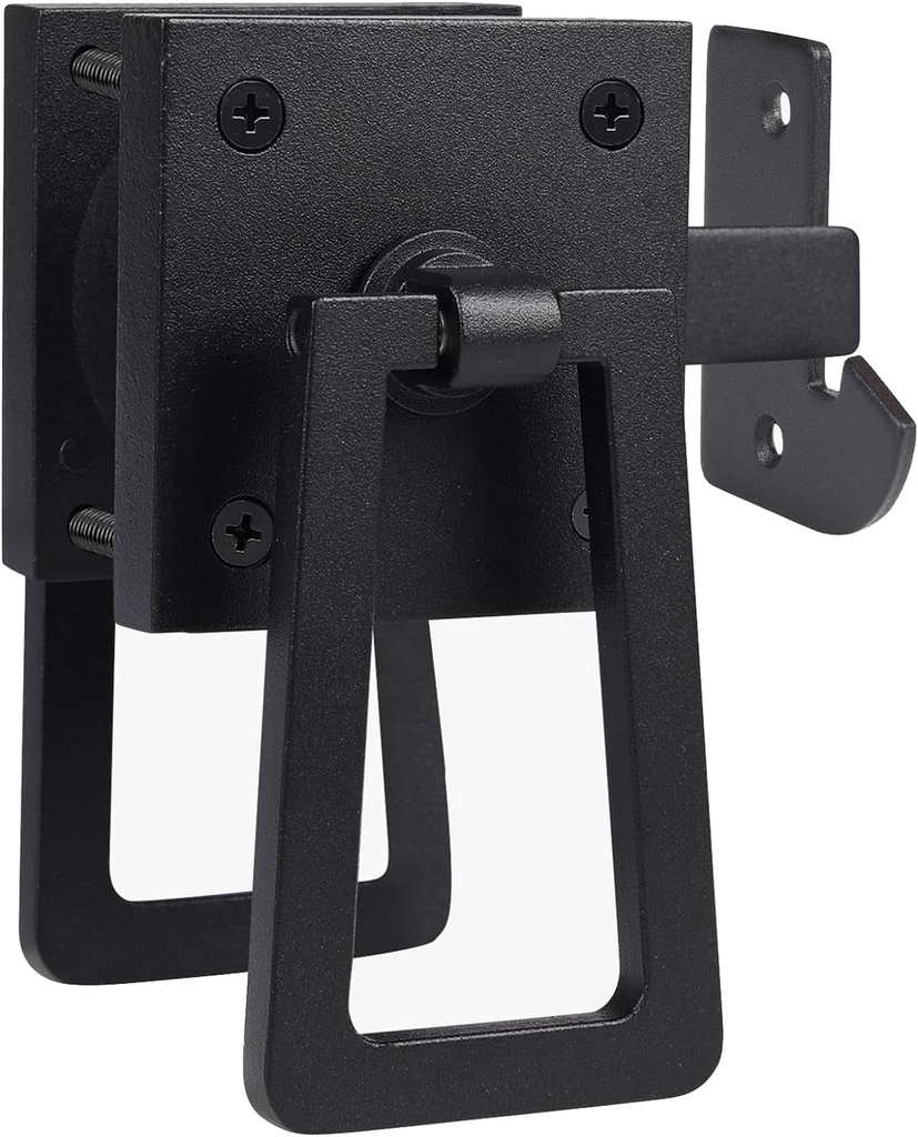 BARNSMITH Heavy Duty Gate Latch, Double Side Gate Latches, Matte Black Fence Latch, Garden Door Latch, Pool Gate Latch