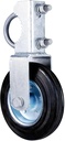 6'' Heavy Duty Gate Wheel: Chain Fence Gate Support Wheel with Solid Rubber for Metal Tube Gate, Hot-Dip Galvanized Frame, 550Lbs Capacity for Metal Swing Gate, Farm, Cattle Gate. TOOLTRIZ