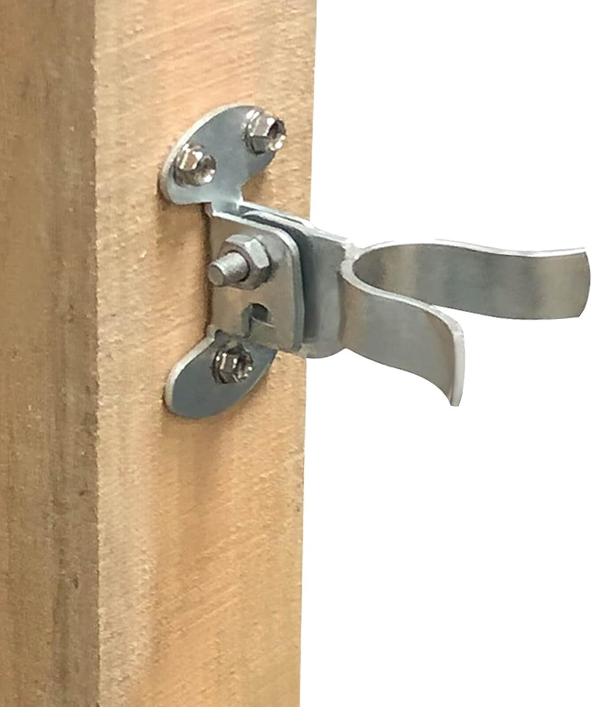 1-5/8" Flat Back Wall Mount Fork Gate Latch - Gate Latch Hardware with Screws or Lag Bolt for Gate Frames, Easily Mounts to Wooden Gate Post or Wall