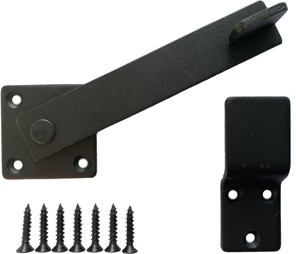Sturdy 6" Matte Black Barn Flip Latch Hardware for Fence Gate and Barn Door