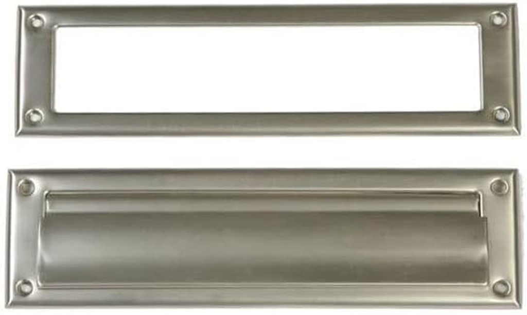 Architectural Mailboxes Steel Mail Slot Accessory, Satin Nickel, MS00SNAM, Satin Nickel