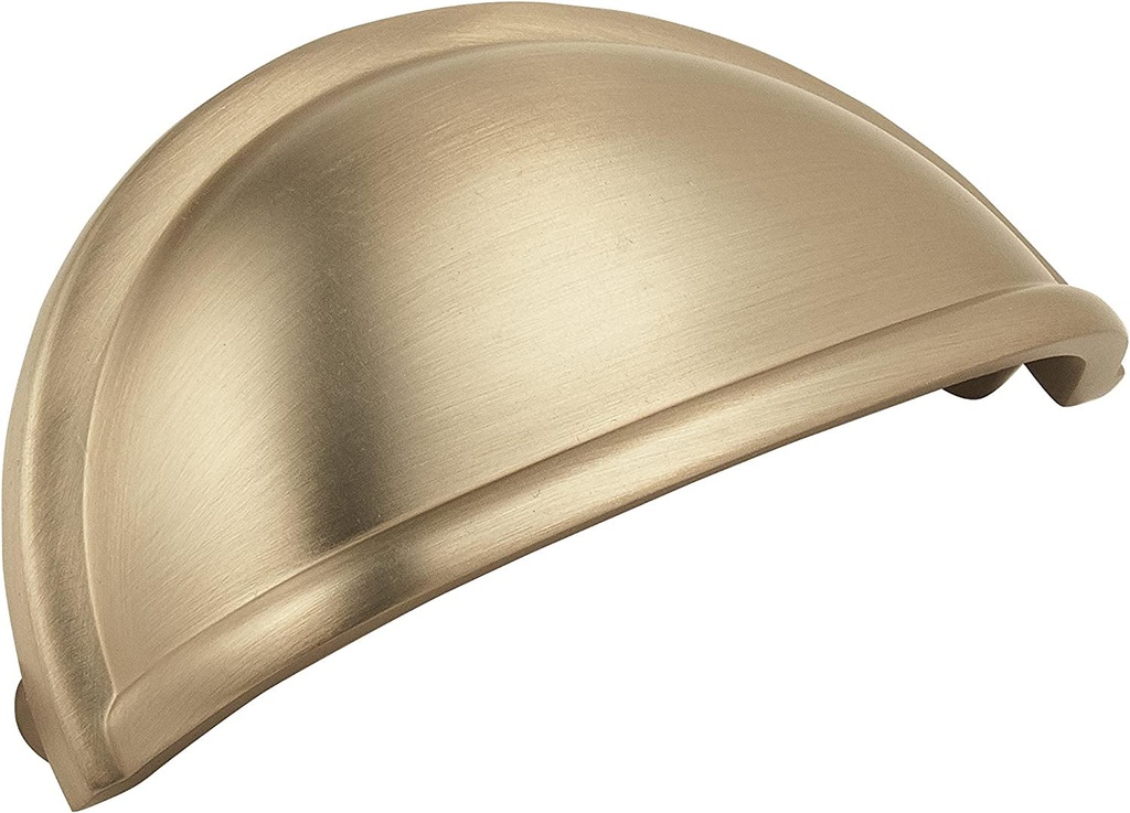 Amerock Corp Cup Pulls 3 in (76 Mm) Center-To-Center Golden Champagne Cabinet Cup Pull - 10 Pack