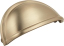 Amerock Corp Cup Pulls 3 in (76 Mm) Center-To-Center Golden Champagne Cabinet Cup Pull - 10 Pack
