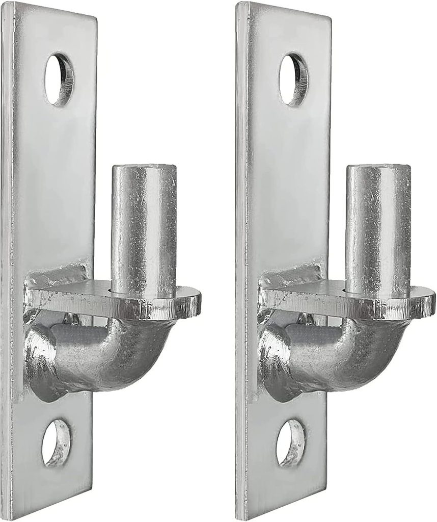 Wall Mount Gate Hinge, Gate Hinges Heavy Duty, 2 Pack Chain Link Fence Gate Hinges, Wall Mount Gate Hinges with 5/8 Hinge Pin (Screws Not Included)