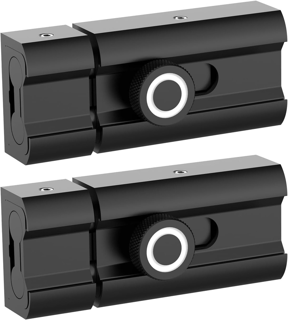 Slide Lock, Barrel Bolt Latch, Security Slide Latch Door Lock Bolt, Heavy Duty Hardware Bolt Latch Door Latch for Flush or Recessed Doors and Gates (Black-2Pcs, 3Inch)