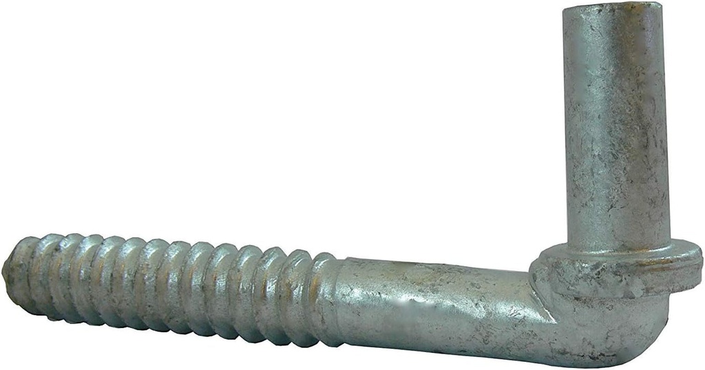 J Bolt Hinge: 5/8" X 6" Long Screw-In Lag Bolt Hinge for Chain Link Fence ~ Easy Install, Heavy Duty Screw Hook and Eye Male Hinge ~ Gate Post Side Hinge Bolt ~ Pin Hinge Lag-Bolt.