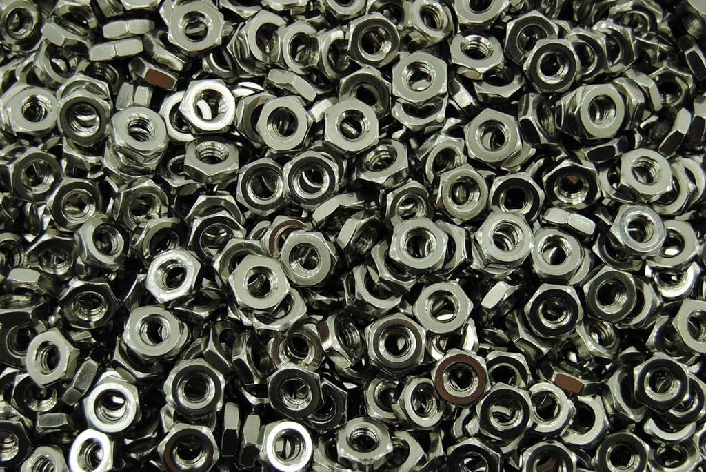 (1000) Stainless Steel 10-32 Hex Machine Screw Finish Nuts #10 SS