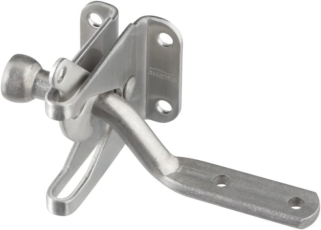 National Hardware N342-600 Automatic Gate Latch, Includes 4-Inch Bar, Coated with Weatherguard Protection, Stainless Steel