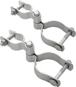 HITTITE 1-3/8" X 2-3/8" Chain Link Fence Gate Post Hinge, Heavy Duty Gate Hinges with 1-3/8" Female Hinges （2 Piece）And 2-3/8" Male Hinges （2 Piece）, Nut/Bolt Included, 3Mm Thickness.