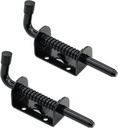 2 Packs 5 Inch Spring Loaded Barrel Bolt Latch Pin, Heavy Duty Steel Sliding Door Lock for Doors/Cabinets/Chests, 2Mm Thickened Interior and Outdoor Solid Hardware Latch