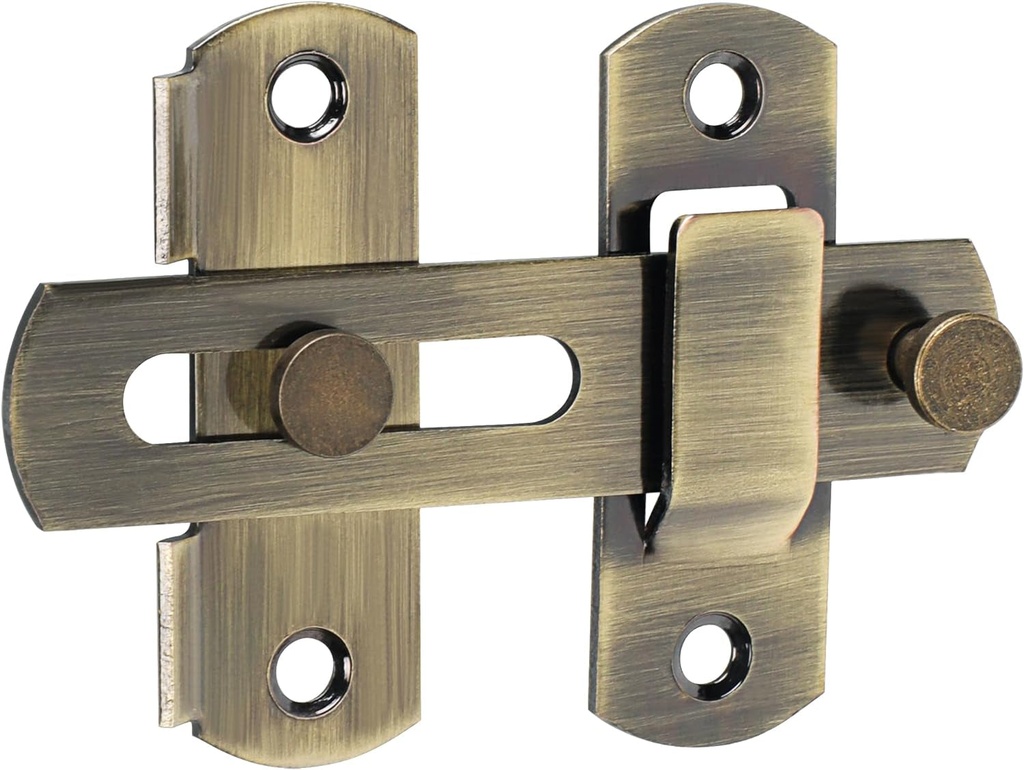 Alise Flip Latch Gate Latches Safety Door Lock for Barn Wood Fence Sliding French Doors,Heavy Duty Stainless Steel Gate Hardware,Antique Bronze,Ms9001-Q