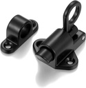 2 Packs Self-Closing Latches，Black Spring Door Lock，Resilient Bolt Latch Aluminum Alloy Safety Automatic Spring Barrel Slide Door Lock with Screws,Used for Gate,Window and Cabinet Etc