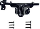 Heavy Duty Slide Bolt Gate Latch with Padlock Hole for Outdoor Fence Doors - Durable Hardware for Wood and Vinyl Fences; Ideal Lock for Outdoor Gates, Including Yard Doors and Barn Doors