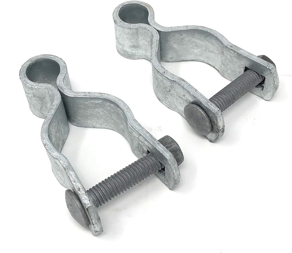 Pressed Steel Chain Link Fence Frame Hinge W/Bolt - (2 Sets Pack) (1-3/8")