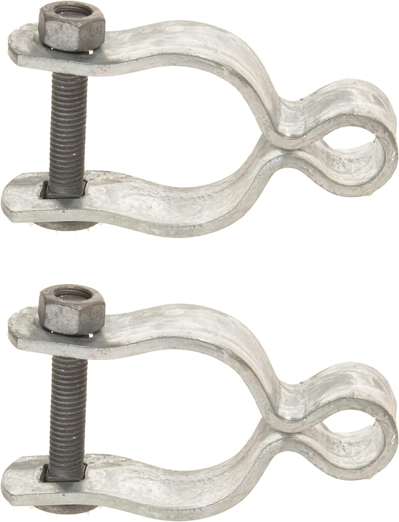 2 Pack Chain Link Fence Frame Gate Post Female Hinge with Bolts and Nuts (1-3/8 Inch)